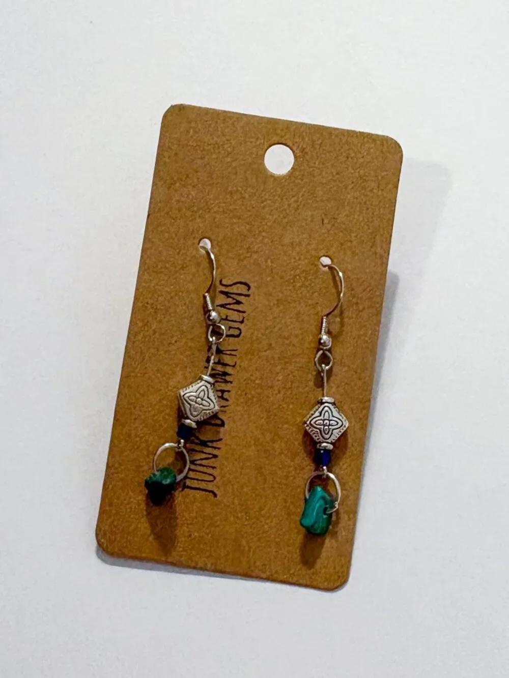 Silver Dangle Beaded Earring
